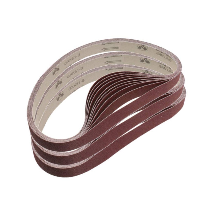 Zivisk 1 Inch x 30 Inch Sanding Belts  3 Each of 320/400/600/800/1000 Fine Grits  Belt Sander Tool for Woodworking  Metal Polishing  15 Pack Aluminum Oxide Sanding Belt - Image 1